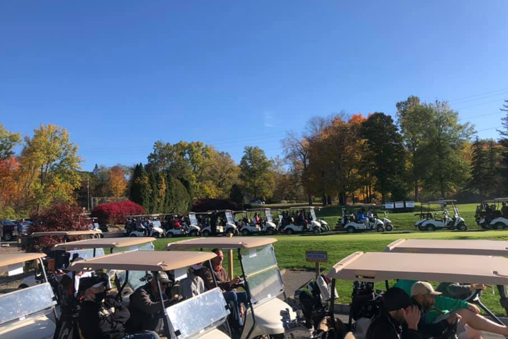 Carts at golf event